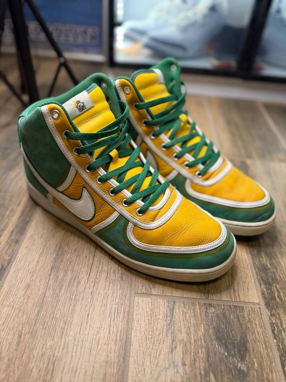 Nike Vandal High Crayons Sneakers Yellow Green Premium